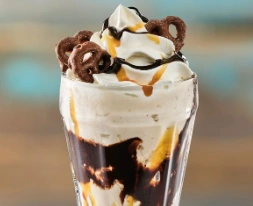 Chocolate Covered Pretzel Milkshake