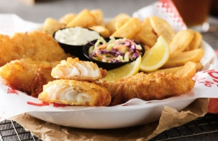 House-Battered Fish & Chips
