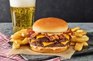 New Buzzer Beater Bacon Cheeseburger Double - Two Pointer

